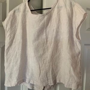 Oversized 100% linen top